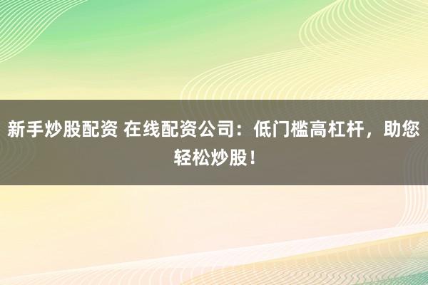 新手炒股配资 在线配资公司：低门槛高杠杆，助您轻松炒股！