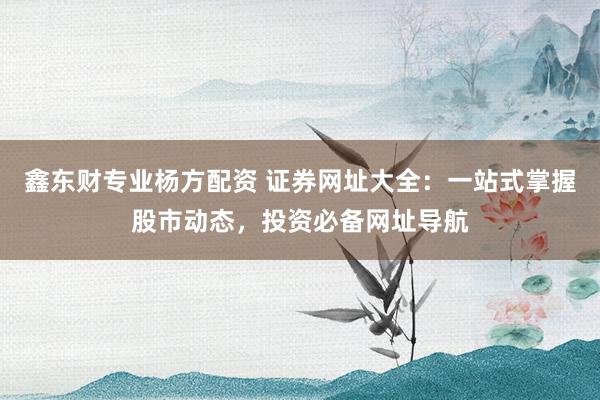 鑫东财专业杨方配资 证券网址大全：一站式掌握股市动态，投资必备网址导航