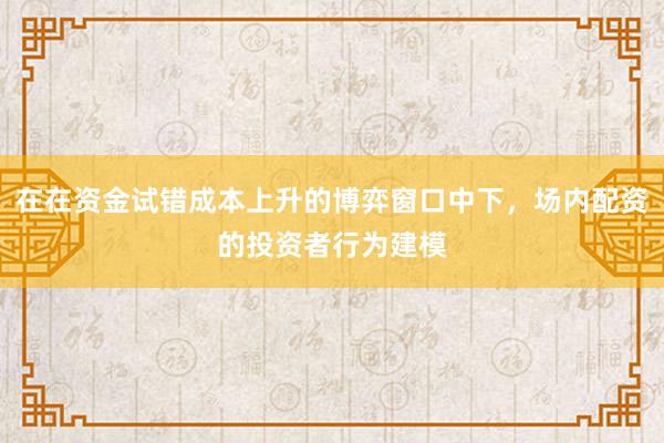 在在资金试错成本上升的博弈窗口中下，场内配资的投资者行为建模